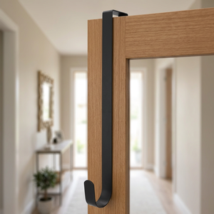 ที่แขวนพวงมาลัยสำหรับทางเข้าประตูตะขอเลื่อนทำจากโลหะสีดำ - Product Image 3