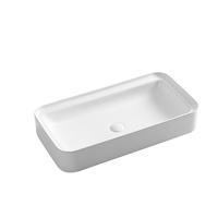 Lavabo de salle de bains en céramique, personnalisé, blanc, évier à comptoir, lavage à la main, 1 pièce
