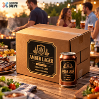 Boîte rigide en carton ondulé écologique et recyclable, résistante aux chocs, avec pelliculage brillant, pour 12 canettes de 500 ml, carton d'expédition renforcé pour