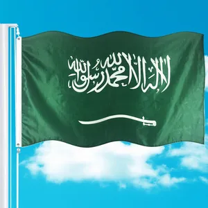 Toptan özel suudi arabistan ulusal bayrak baskı polyester saten malzeme tüm ülkeler tasarım banner bayrak 3x5
