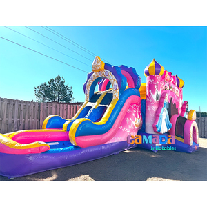 Gran oferta comercial Casa de rebote inflable Gonflable niñas princesa Castillo de salto con tobogán para niños Casa de rebote hinchable - Product Image 4
