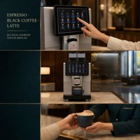 Mesin Espresso Kafe Profesional Layar Sentuh Cerdas Fungsi Pour-Over Latte untuk Penggunaan Komersial Hotel Kedai Kopi
