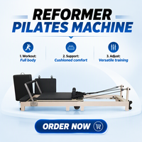 Peralatan Yoga Tempat Tidur Pilates Reformer Tower Kayu Maple Lipat Serbaguna Tahan Lama Berkualitas Studio untuk Kebugaran di Rumah Hemat Tempat
