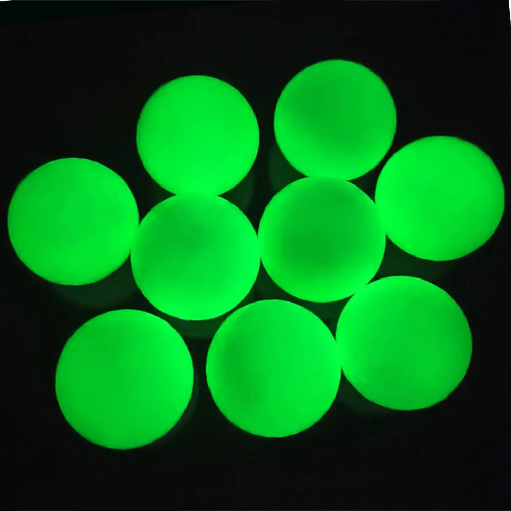 Fácil de usar Mini Brilho no Escuro Bola De Golfe Verde Luminosa Bola De Golfe Fluorescente para Golfe
