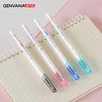 Stylo Gel GENVANA en Gros avec Logo Personnalisé, Pointe Aiguille 0,38 mm, Corps Triangulaire, Stylos OEM/ODM pour Fournitures Scolaires en Vrac