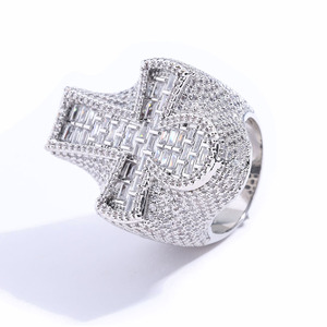 Anillo de Cruz de Jesús con Incrustaciones de Moissanita GRA VVS, Plata 925, Chapado en Oro de 18K, Estilo Hip Hop, Anillo de Moda, Venta al Por Mayor, Proveedor B2B Personalizado - Product Image 5