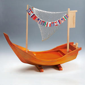 Grand bateau à <span class=keywords><strong>sushi</strong></span> en bambou de forme personnalisée avec logo japonais, 80 cm, fabrication artisanale, équipement pour fêtes et restaurants, 5 bateaux à <span class=keywords><strong>sushi</strong></span> en plastique ABS - Product Image 4