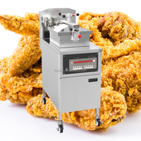 Friteuse à poulet automatique Henny Penny de qualité commerciale CE, friteuse à poulet à levage automatique, friteuse à pression 8 têtes