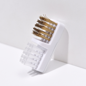Brosse de nettoyage 2-en-1 pour embouts de ponceuse à ongles, portable, en fil de laiton et poils en nylon, dissolvant de poussière pour ponceuse électrique, outil de manucure - Product Image 1