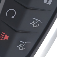 Nouvelle coque de boîtier de porte-clés à distance de voiture intelligente 6 boutons pour Cadillac Escalade ESV 2015-2019 avec LOGO de type bouclier