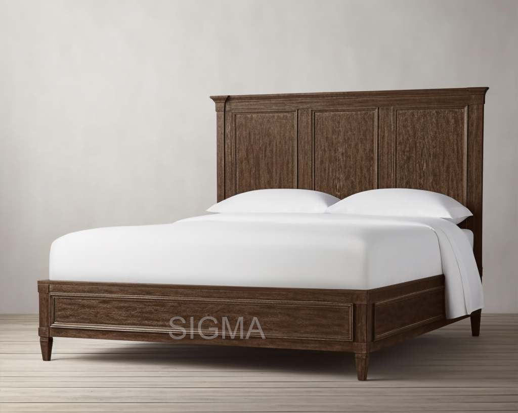New Arrival Home Furniture Wooden Bed American Style Wood Bed Bedroom Furniture Panel Platform Bed