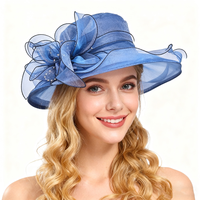 Chapeau bibi formel pour femme - Motif dentelle Kentucky Derby, chapeau de mariée en organza pour l'église, les goûters et les mariages