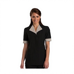 Uniforme pour le personnel hôtelier, chemise <span class=keywords><strong>de</strong></span> <span class=keywords><strong>travail</strong></span> en polyester avec poche avant profonde pour le personnel d'entretien ménager - Product Image 6