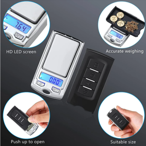सही पैमाने पर स्टेनलेस स्टील वजन 100g 0.01g हल्के वजन वाली छोटी जेब डिजिटल कार कुंजी मिनी जेब स्केल - Product Image 5