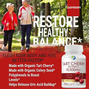 Ausreson <span class=keywords><strong>Tart</strong></span> <span class=keywords><strong>Cherry</strong></span> Extract Factory Label Vitaminas Orgânicas e Antioxidantes <span class=keywords><strong>Tart</strong></span> <span class=keywords><strong>Cherry</strong></span> Cápsulas - Product Image 3