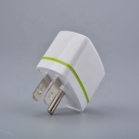 Steker konversi pariwisata tembaga murni konverter daya Adaptor steker Amerika, Adaptor Outlet steker perjalanan AS ke soket Universal
