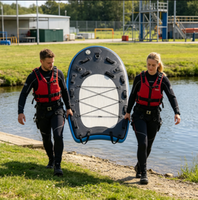Traîneau de sauvetage gonflable professionnel pour situations d'urgence, en PVC de haute qualité avec sac, pour piscines et eaux océaniques