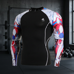 Camiseta de Manga Larga Personalizada para Artes Marciales, BJJ, MMA, Gimnasio, Fitness, Sublimada, Transpirable, de Secado Rápido, OEM, ODM - Product Image 3