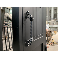Ventana Arqueada de Hierro Forjado de Diseño Clásico para Puertas de Entrada de Casas, Herrajes de Latón