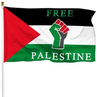 Drapeau personnalisé de la Palestine 3*5 pieds 90*150 cm Toutes tailles Drapeau national de la Palestine Drapeau de la liberté