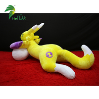 Renamon géant gonflable à double couche, peluche jaune, sphère gonflable à vendre