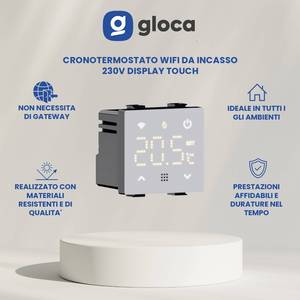 Gloca WiFi โครโนเทอร์โมตอัจฉริยะพร้อมหน้าจอสัมผัส230V ใช้ได้กับการรวมแอป Tuya ในห้องนั่งเล่น-ผลิตภัณฑ์สมาร์ทโฮม - Product Image 2