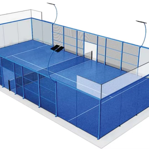 INOLP Exterior o interior Tienda de una sola cancha Proveedor de techo Pista de tenis de Pádel panorámica de tierra con buen precio - Product Image 1