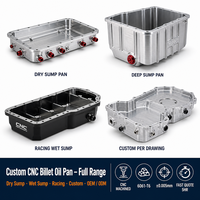 Carter d'huile en aluminium usiné CNC sur mesure pour moteur de course, fabrication OEM 6061-T6 de précision pour carter sec ou humide