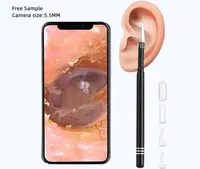 Outil de suppression de cérumen, otoscope de nettoyage d'oreille avec  lumière, kit de nettoyage d'oreille avec 5 pièces d'oreille, nettoyeur d' oreille avec caméra 1080p, outil de suppression de cérumen pour iPhone,  iPad