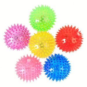 <b>LED</b> Flashing Spiky <b>Ball</b> Light up Bouncy <b>Ball</b> for Kids Party Gifts Light up Spike <b>Ball</b> Stress Relief Bouncy Balltoys - Product Image 2