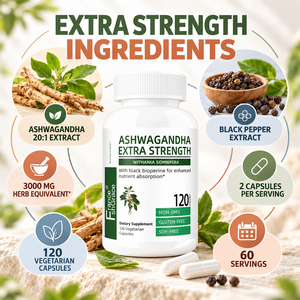 Suplemento de Ashwagandha Personalizado Shecome con Pimienta Negra, Suplemento Herbal Vegano para la Salud - Product Image 6