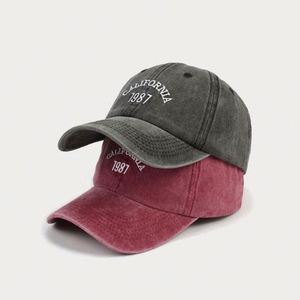 Vintage Washed Embroidered Baseball <b>Hat</b> <b>for</b> Men Sporty Street Style <b>for</b> Spring Summer Customizable Shade Manufactured by Women - Product Image 2