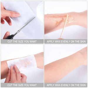 Bandes <span class=keywords><strong>de</strong></span> <span class=keywords><strong>cire</strong></span> dépilatoires en rouleau - Bandes <span class=keywords><strong>de</strong></span> <span class=keywords><strong>cire</strong></span> pour le visage, le corps et les jambes, réutilisables et jetables - Product Image 6