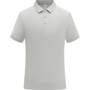 Men's Cotton Polo Shirt Solid Color Short Sleeve Summer Business Workwear Anti Shrink Poplin Fabric - Product Image 5