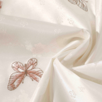 Tissu Jacquard Brodé Chinois Premium 2026 Motif Rose Polyester Tricoté Trame Léger pour Mariage Filles Garçons Sacs