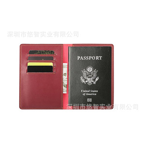 Customized PU leather passport <b>holder</b>, multi-functional document <b>holder</b>, travel ticket <b>holder</b>, passport leather cover - Product Image 4
