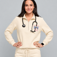 Sudadera Bordada con Cuello Alto y Cierre de Cremallera para Enfermeras de Partos y Maternidad - Antiencogimiento, Regalo para Nuevas Graduadas de Enfermería
