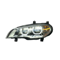 Pièces automobiles SJC pour BMW X5 E70 2008-2013, phare jaune et blanc DRL, double couleur, yeux d'ange, système d'éclairage de phare entièrement LED