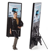 Nouvel arrivage d'écran LED portable pour l'extérieur cadre de boîte à lumière publicitaire panneau d'affichage de sac à dos portable pour la marche