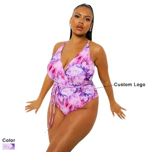 Бикини на завязках для женщин S- 5xl плюс размеры Купальник Большие купальники пользовательских купальные костюмы