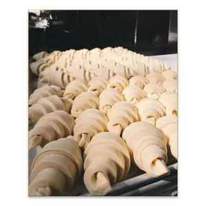 Ligne de production de croissants congelés croissant congelé faisant la machine ligne de production automatique de plastifieuse de pâte congelée