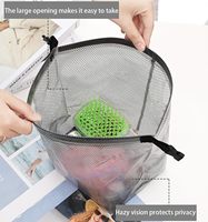 Sac de maquillage ouvert imperméable avec fermeture à pression, grande pochette de rangement cosmétique portable, poignée souple, idéal pour les voyages, la douche, la salle de sport, la plage