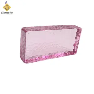 Speziell für Lobby rosa Waben oberfläche Glas Ziegel dekorative Glaswand Ziegel Glas Ziegel