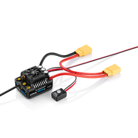 Hobbywing EZRUN MAX8 G2S 160A/1050A ESC sin Escobillas con Sensor 3-6S Lipo, Control Electrónico de Velocidad Impermeable para Autos y Camionetas RC 1/8