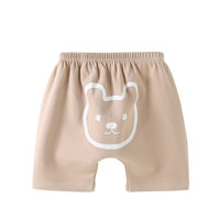Shorts d'été pour bébé 100% coton à imprimé animal, taille élastique, unisexe, pour bébés avec un bas de pantalon ample - Vêtements d'extérieur