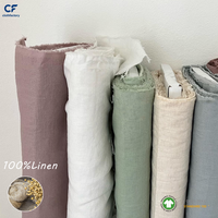 Tissu en lin pur tissé antibactérien personnalisé en gros pour emballage cadeau, vêtements, décoration, respectueux de l'environnement