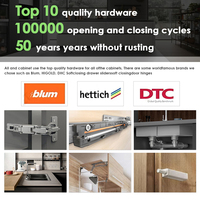 Meubles d'îlot de cuisine modulaires encastrés de luxe Goldtop, prêts à assembler, en bois massif, ensembles complets de meubles de cuisine modernes
