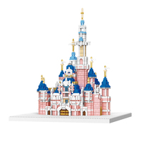 Nouveauté - Kit de Modélisme en Plastique DIY de Haute Difficulté - Château Rose Dantasy - Ensemble de Blocs de Construction pour la Décoration de la Maison