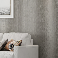 Carreaux muraux modernes flexibles en placage de pierre 3D Panneau auto-adhésif en fausse brique pour revêtement mural décoratif souple en travertin