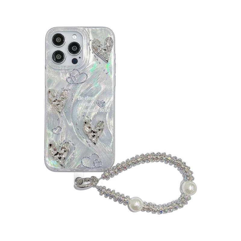 Silver Phone Case+Phone Strap